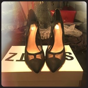 Schutz Sexy Suede and Mesh Heels (Size 10)